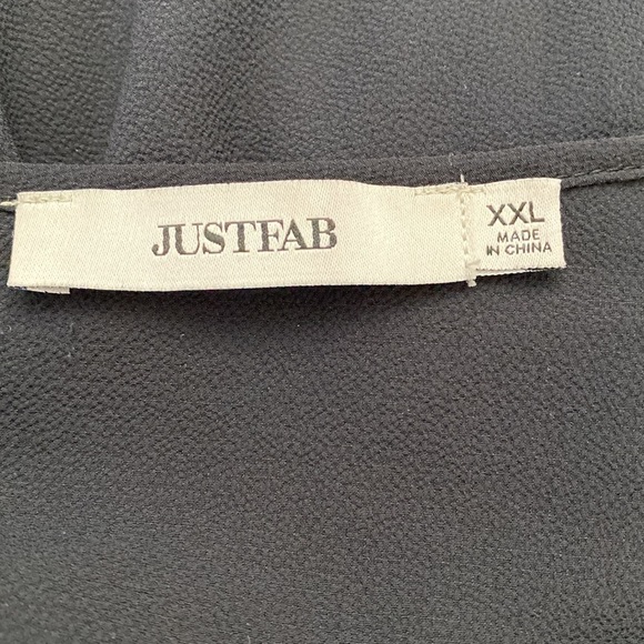 JUSTFAB- True Wrap Dress Womens Black midi Office Career lined XXL plus size - Picture 8 of 10